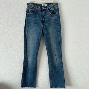 Reformation Malta wash straight leg raw hem jeans!
